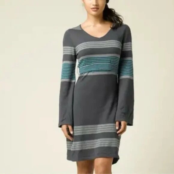 Prana Dresses & Skirts - Prana Sydney Striped Knit Sweater Dress Medium